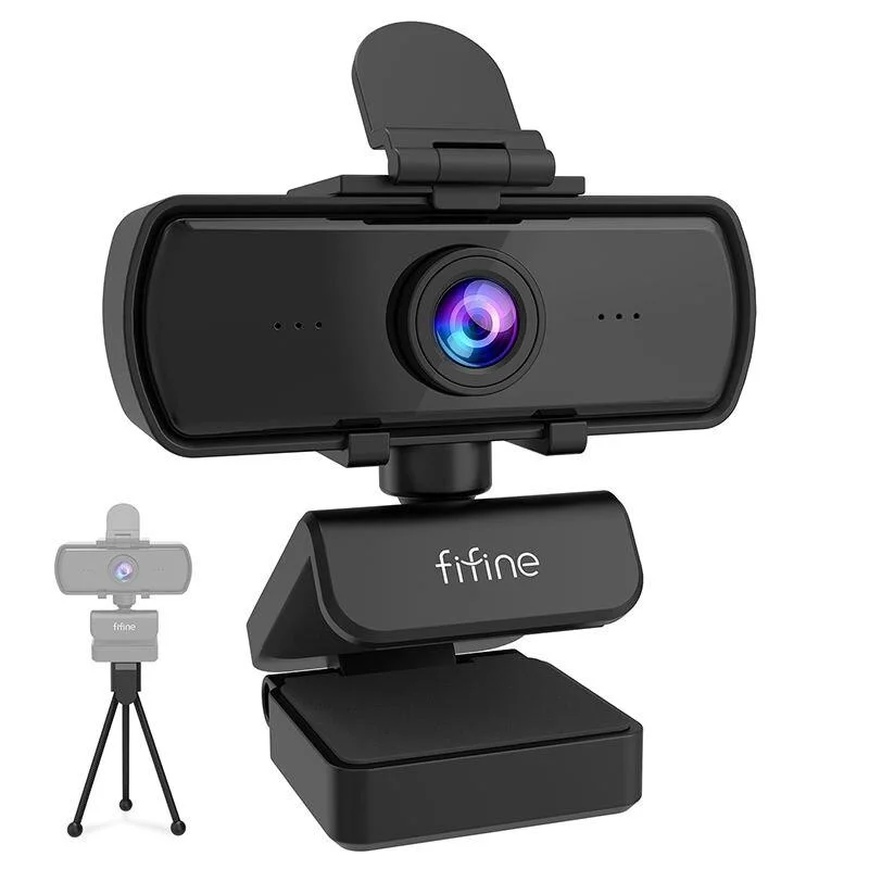 1440p Full HD Webcam with Microphone & Tripod for Desktop & LaptopCroptopartisan