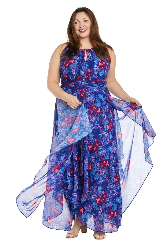 TightnetworkR&M Richards 3048W Long Floral Printed Formal Plus Size Dress