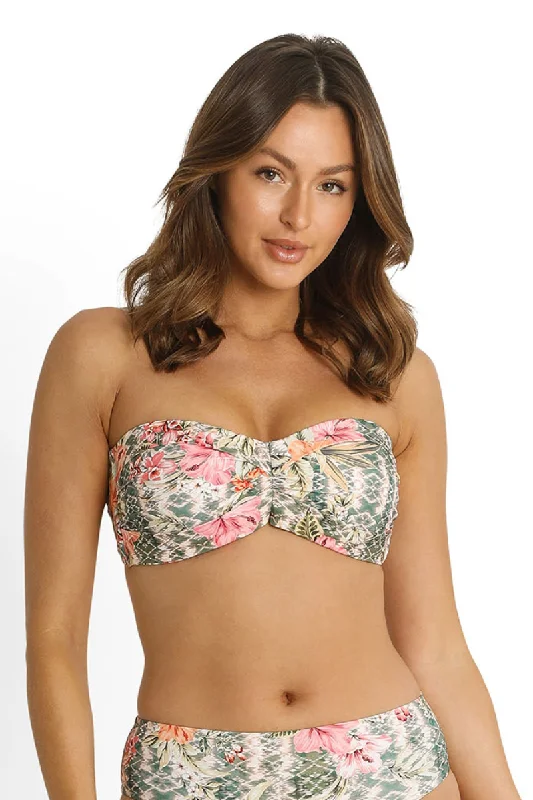 Sunseeker Mai Tai D/DD Wrap Bandeau BraCroptopaumented