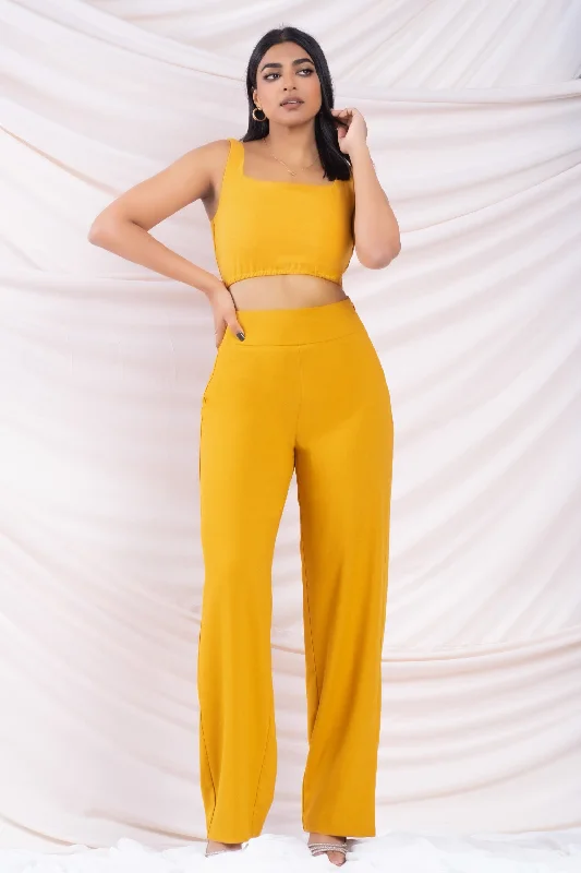 Mustard Square Neck Crop TopCroptopfinish