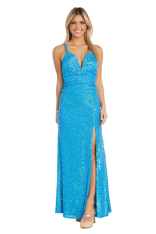 TightsealMorgan & Co 12935P Long Sequin Formal Petite Prom Dress