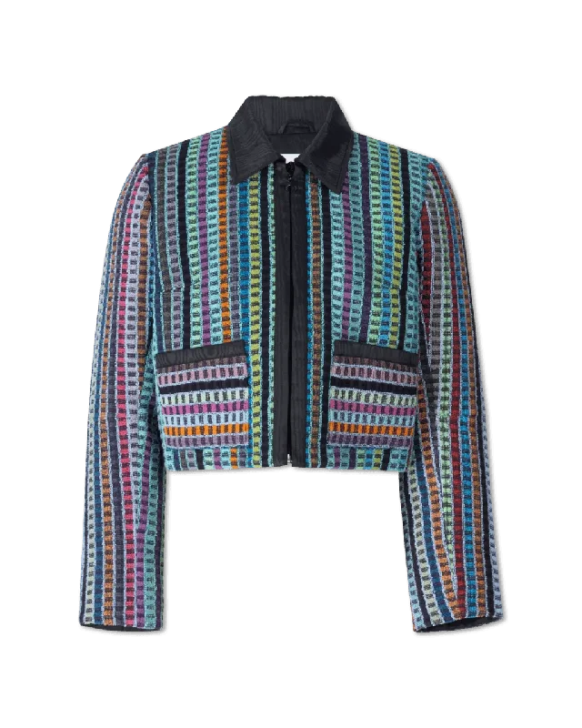 Cropped Textured Boxy JacketCroptopheritage