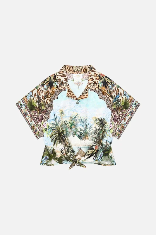 KIDS CROP TIE FRONT SHIRT 12-14 VIEWS OF THE VALLEYCroptopquality