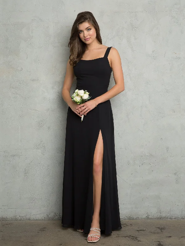 TightcollarEva Fashion 3485 Bridesmaids Long Slit Formal Dress