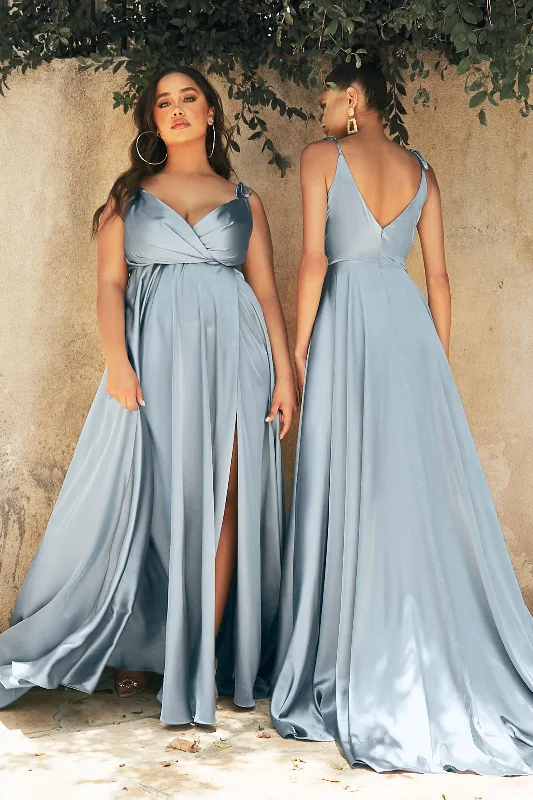 TightjacketCinderella Divine BD105 Long Prom Formal Evening Gown Dusty Blue