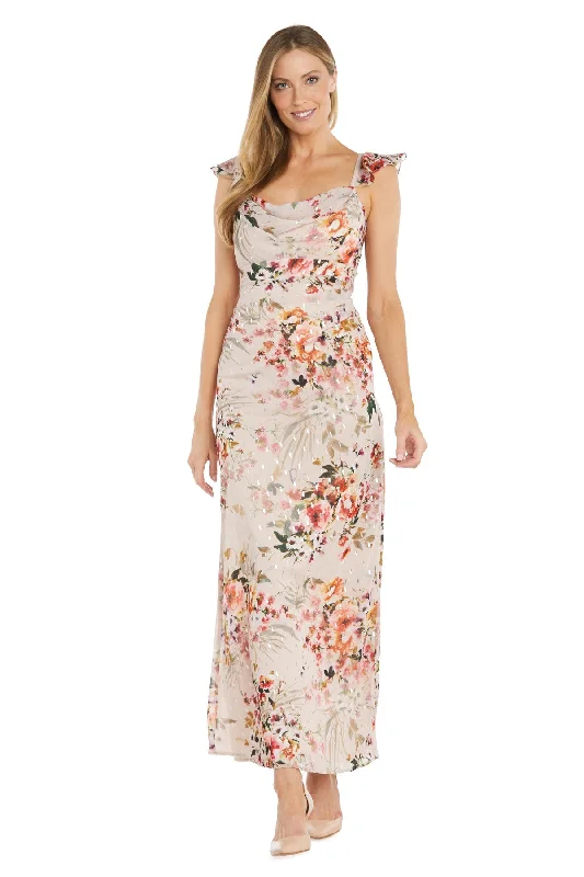 TightmatchR&M Richards 6232 Long Floral Print Formal Maxi Dress