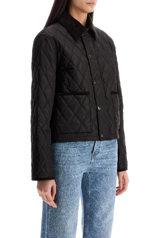 Burberry Black Quilted Nylon Cropped Jacket With High CollarCroptopcyber