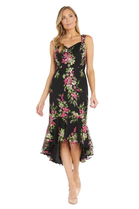 TightholdR&M Richards 1979 High Low Floral Print Cocktail Dress