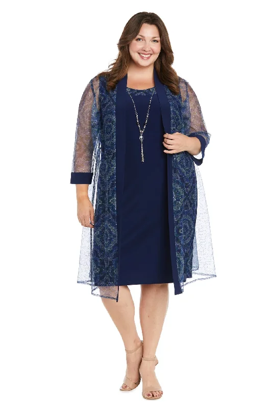 TightmixR&M Richards 3151W Short Sequin Jacket Mother of the Bride Plus Size Dress