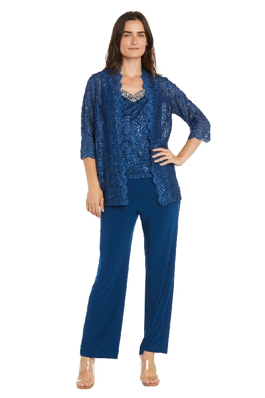 TightropeR&M Richards 3303P Long Formal Lace Sequin Petite Pantsuit