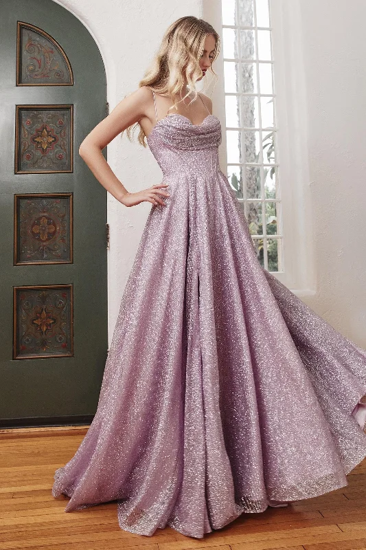 TightconnectionCinderella Divine CD252 Sparkling Long Evening Prom Gown Lavender