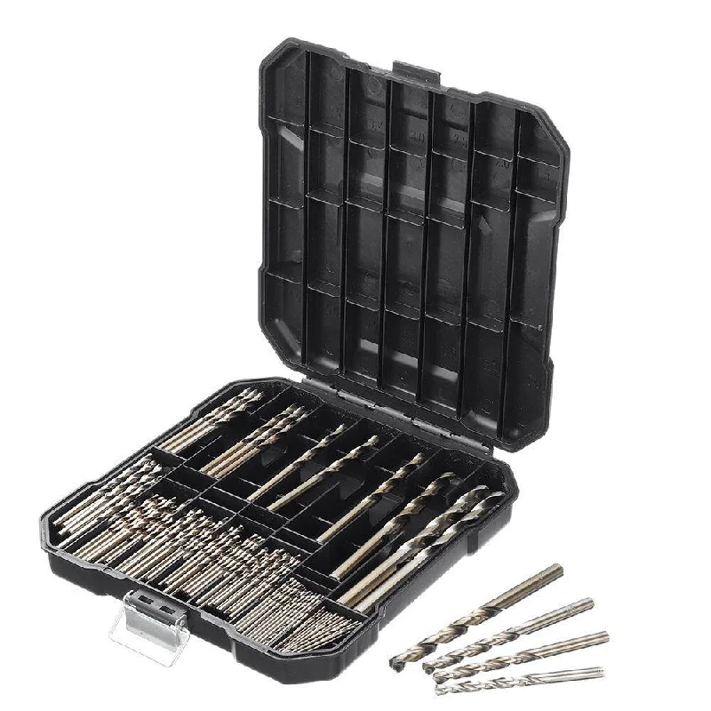 Drillpro 99Pcs M35 Cobalt Drill Bit Set 1.5-10mm HSS-Co Jobber Length Twist Drill Bits For Stainless Steel Wood Metal Drilling