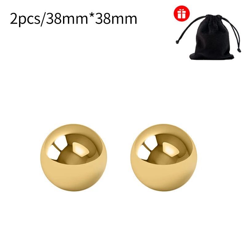 2pcs 38mm gold