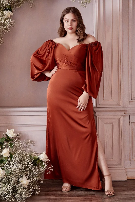 TightbondCinderella Divine CD7482C Long Off Shoulder Plus Size Prom Dress Sienna