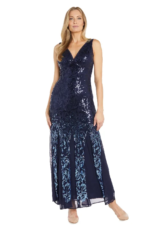 TightknitR&M Richards 3209 Long Ombre Sequin Formal Dress