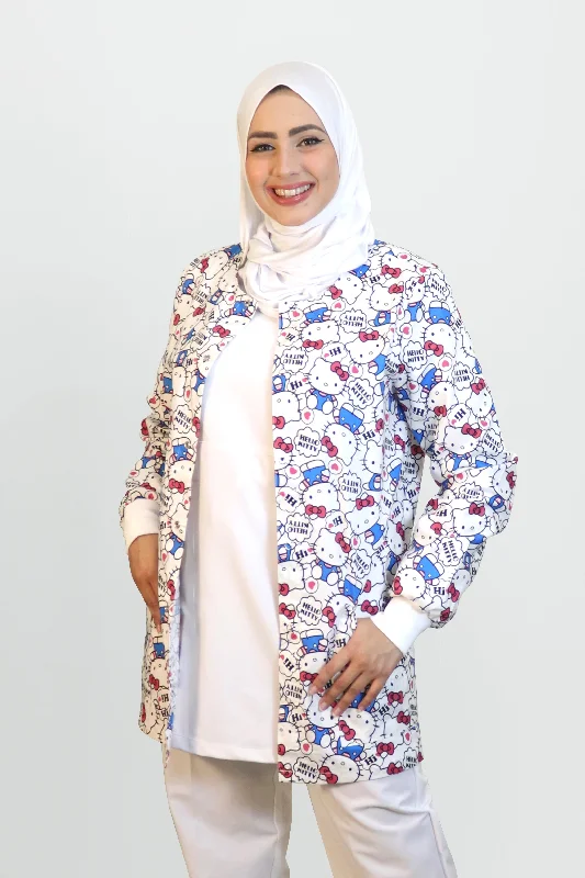 Windproof JacketsHello Kitty Printed Scrub Jacket