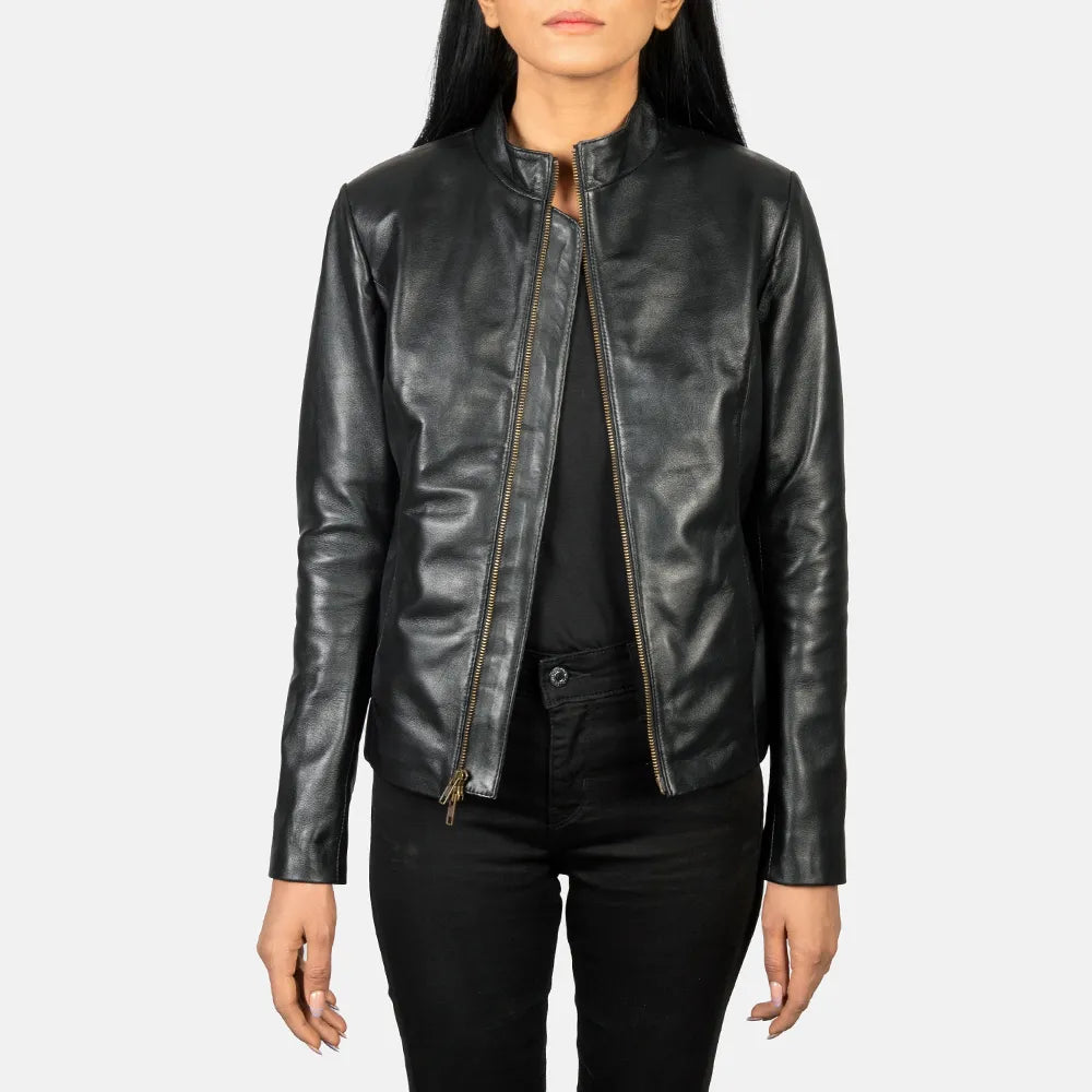 WindbreakersLeather Jacket Black - Sheepskin Semi-Aniline Leather