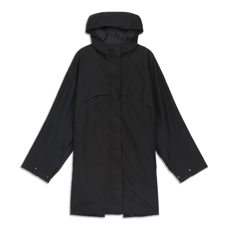 Luxury JacketsMid-Length Waterproof Rain Coat - Resale