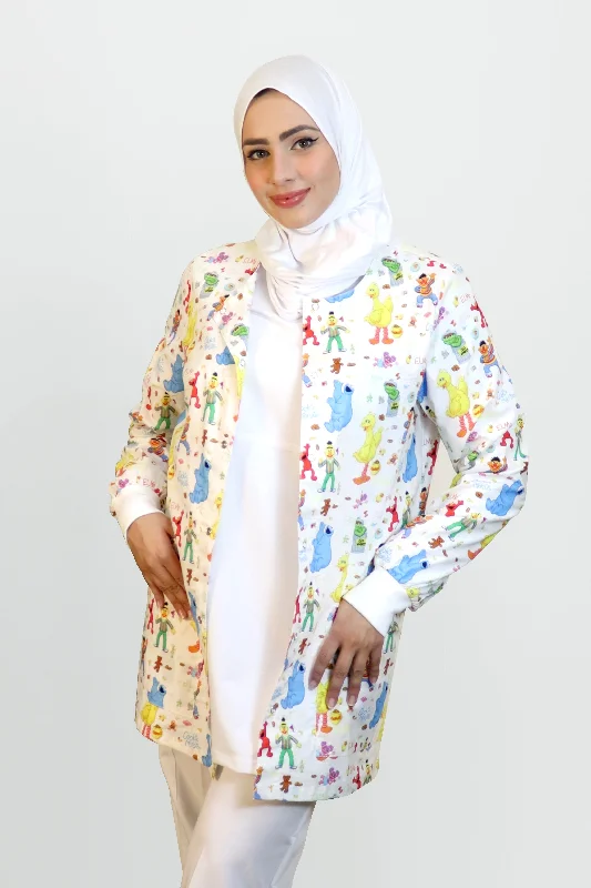 Waterproof JacketsSesame Street Printed Scrub Jacket