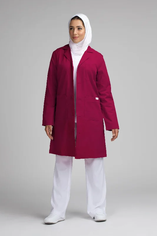 Festival JacketsUnisex Long Jacket / Labcoat - SC 101C Burgundy