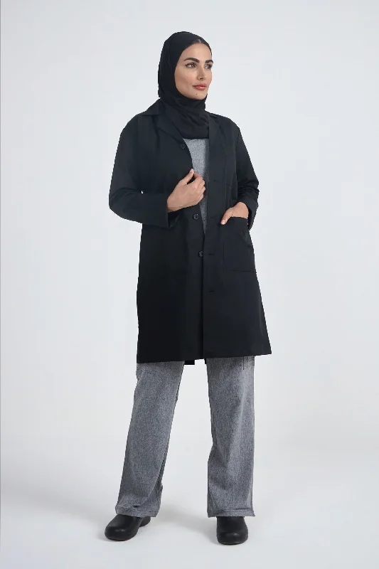 College JacketsUnisex Long Jacket / Labcoat - SC 101C Black