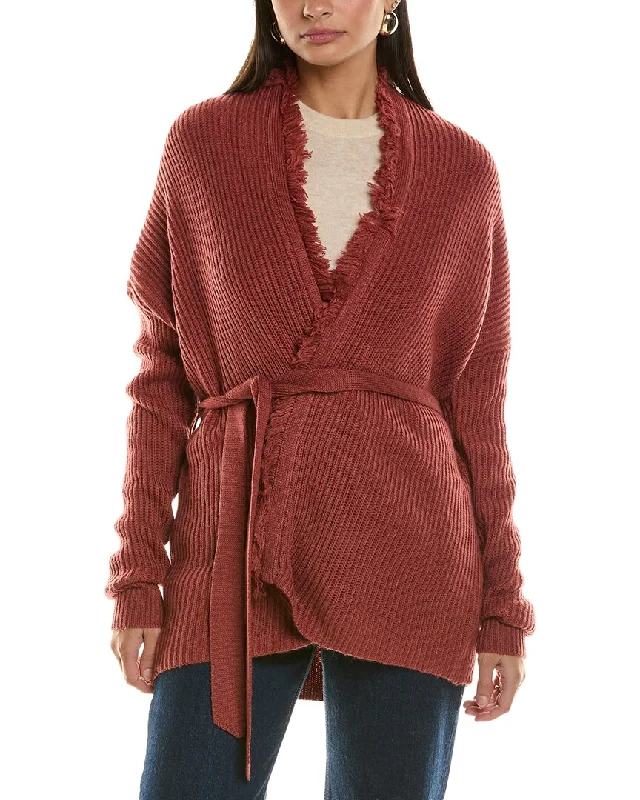 College Knit TopsBishop + Young Gaia Fringe Wool-Blend Cardigan