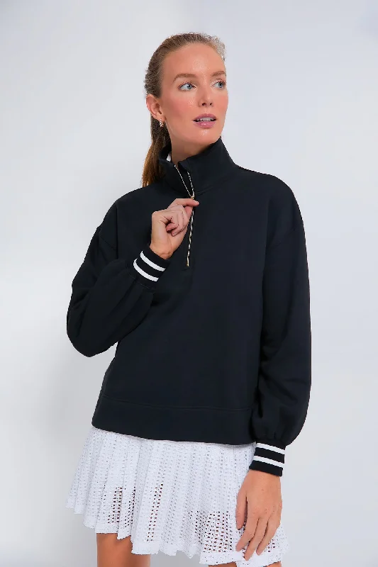 French Terry Knit TopsBlack Carlson Quarter Zip