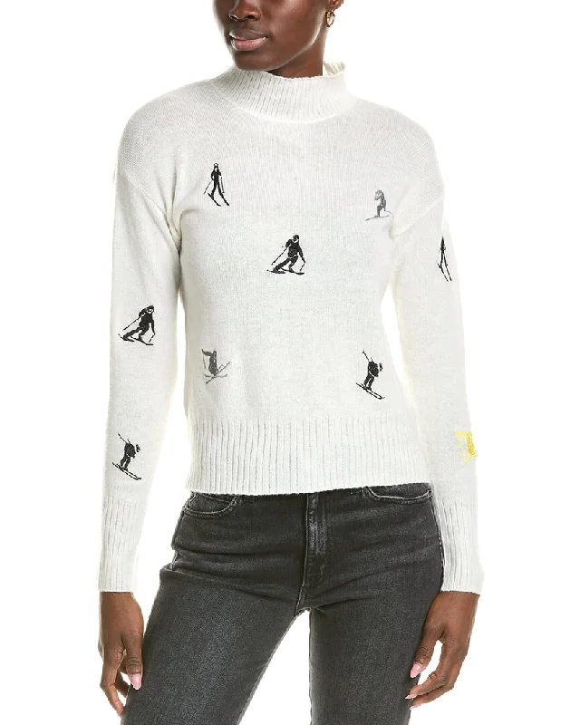 Layered Knit TopsBrodie Cashmere Wool & Cashmere-Blend Ditsy Skier Mock Neck Jumper