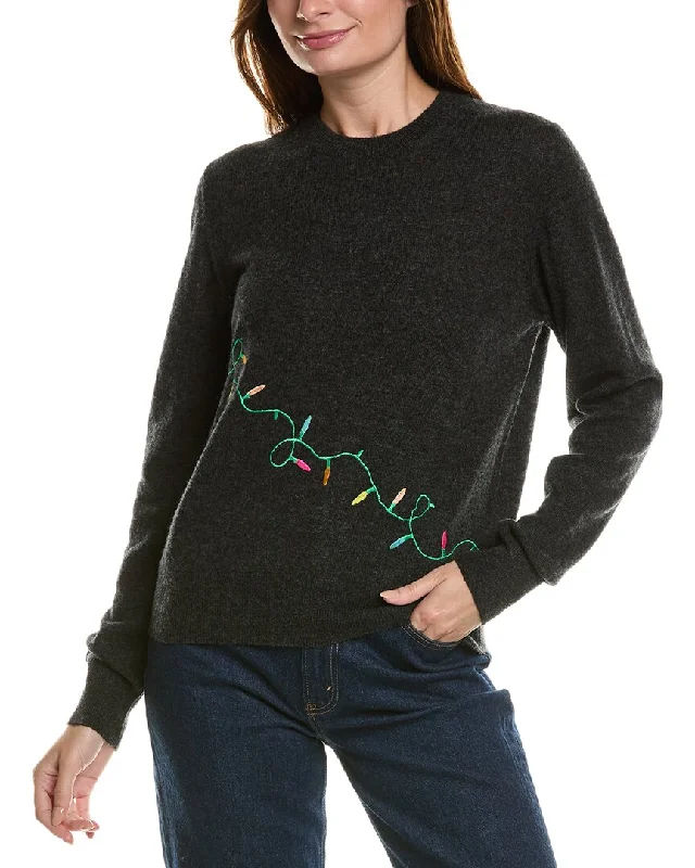 Skateboard Knit TopsBrodie Cashmere Wool & Cashmere-Blend Festive Light Jumper