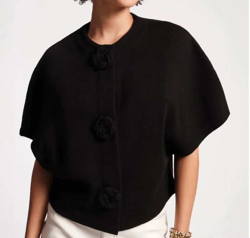 High-Fashion Knit TopsCarnegie Merino Shrug In Black