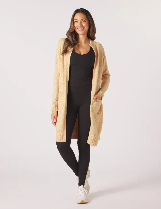 Mohair Knit TopsElevated Cardigan: Tan