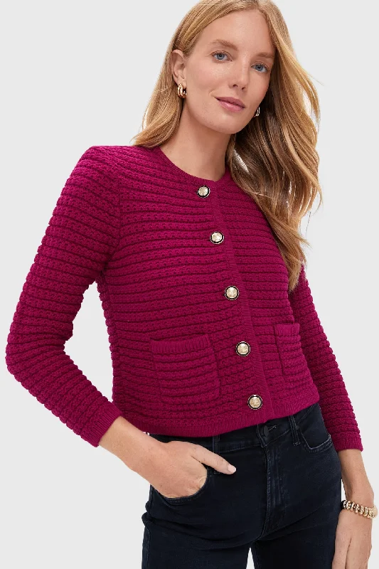 Hiking Knit TopsFuchsia Gaspard Cardigan