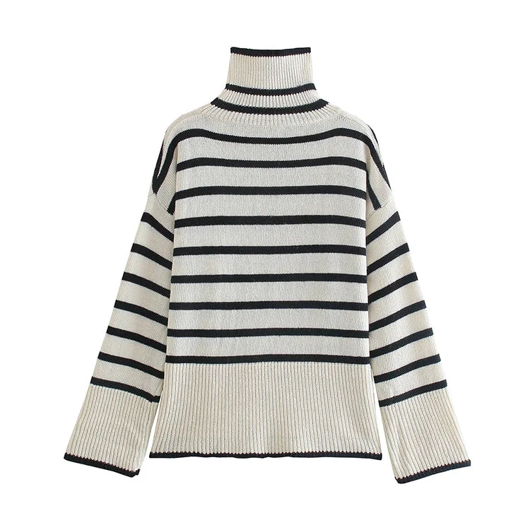 Cashmere Knit TopsNiche design, foreign style, versatile long sleeved Knitted Top  7423