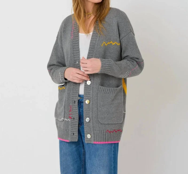 Urban Knit TopsPoppy Cardigan In Smiley Grey