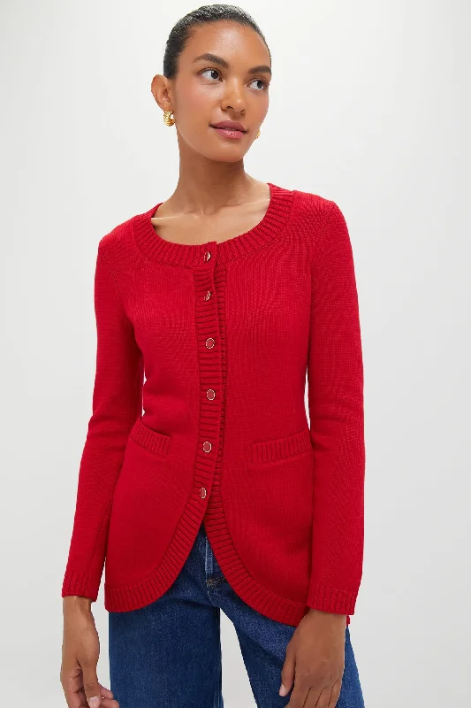 Scoop Neck Knit TopsRuby Sabrina Long Sleeve Cardigan