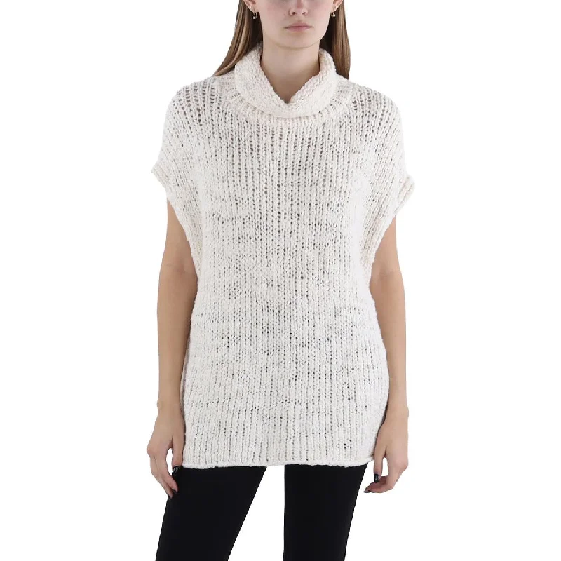 Turtleneck Knit TopsWomens Crochet Casual Wear Pullover Sweater