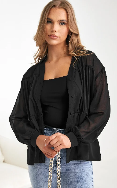 Arlene Shirt Blouse - BlackDress Shirts