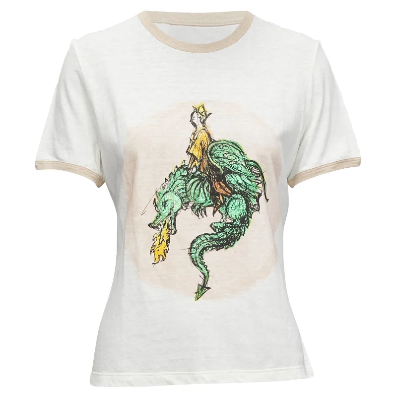 Christian Dior Princess And Dragon Foil Print Ringer TshirtCycling Shirts