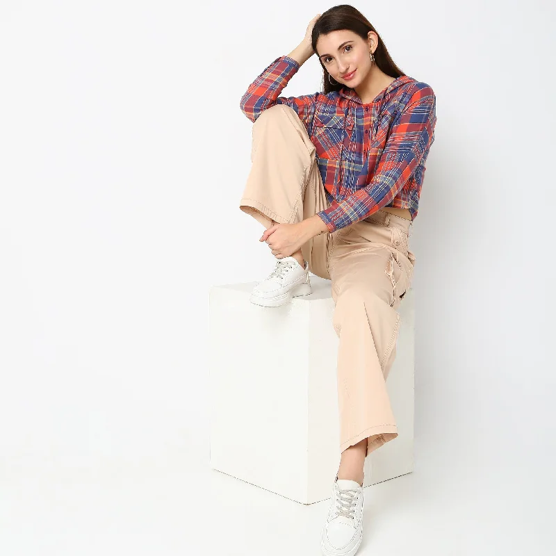 Regular Fit Checkered ShirtRuffled Shirts