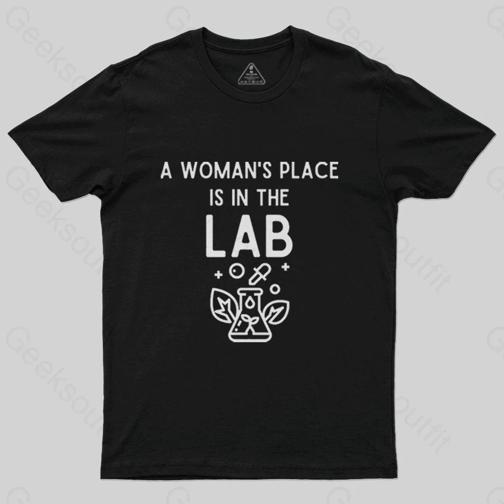 Striped TeeA Woman's Place is in the Lab T-Shirt