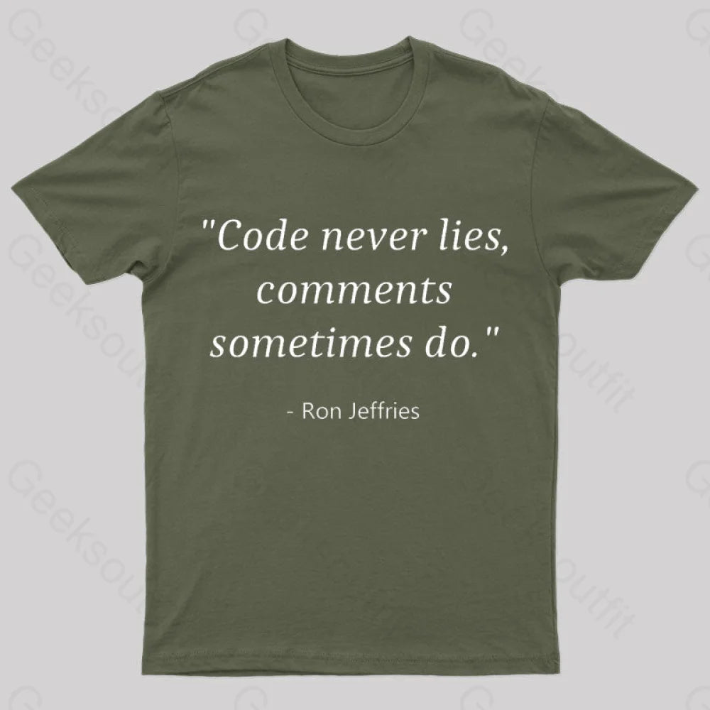 Lightweight TeeCode Never Lies Geek T-Shirt