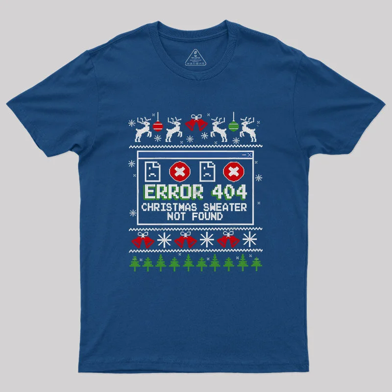 Abstract TeeError 404 Christmas Sweater Not Found Geek T-Shirt