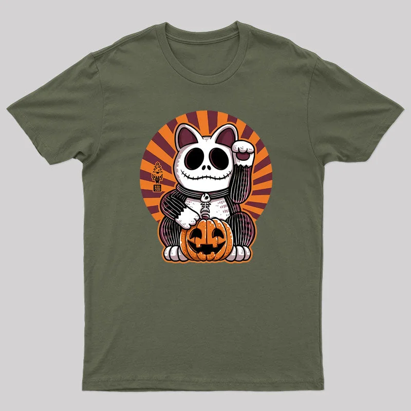 Short-Sleeve TeeHalloween Neko Nerd T-Shirt