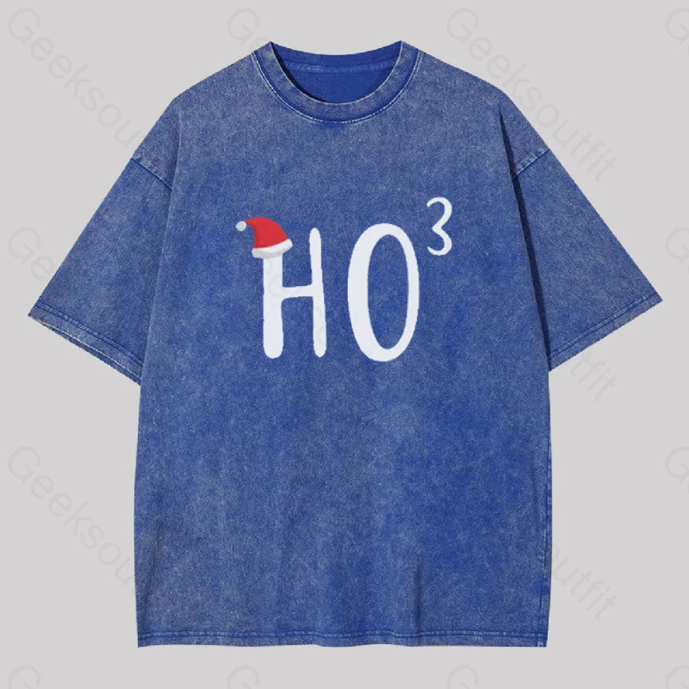 Versatile TeeHO to the third power Christmas Washed T-shirt