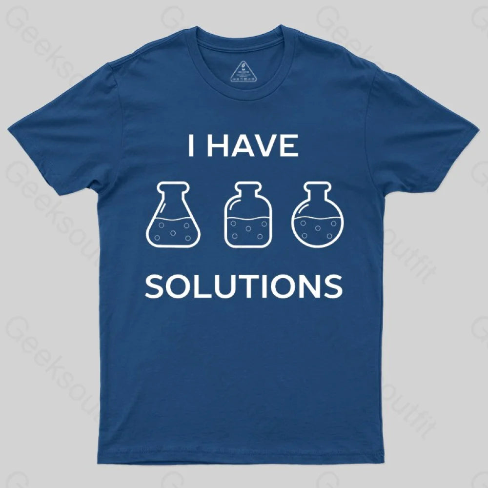 Bohemian TeeI have solutions funny chemistry pun T-shirt