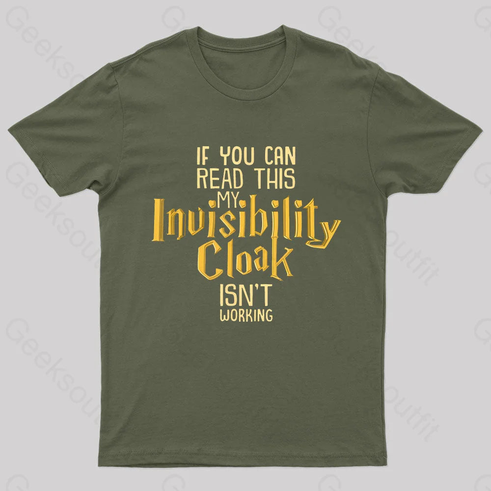 New Arrival TeeInvisibility Cloak Geek T-Shirt