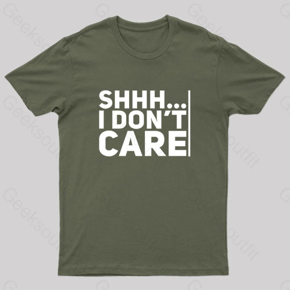 Vintage TeeShhh... I Don't Care Geek T-Shirt