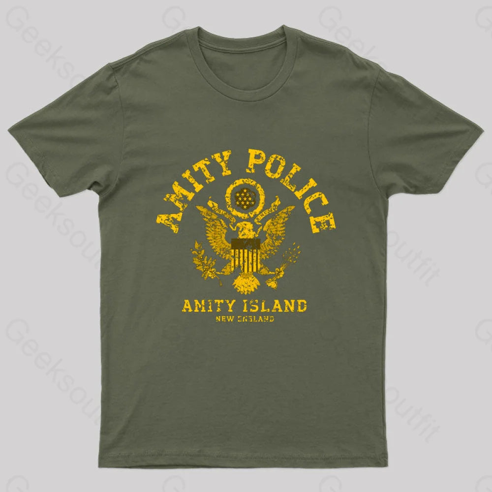 Fast-Fashion TeeJaws Amity Police Geek T-Shirt