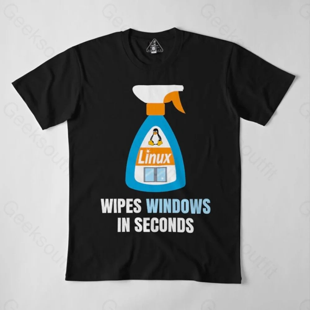 Lightweight TeeLinux Windows Cleaner T-Shirt