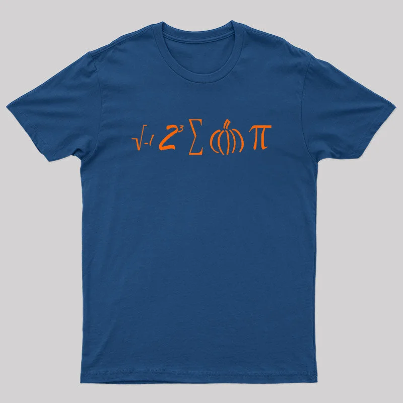 Influencer TeeMath Pumpkin Pi Symbol T-Shirt